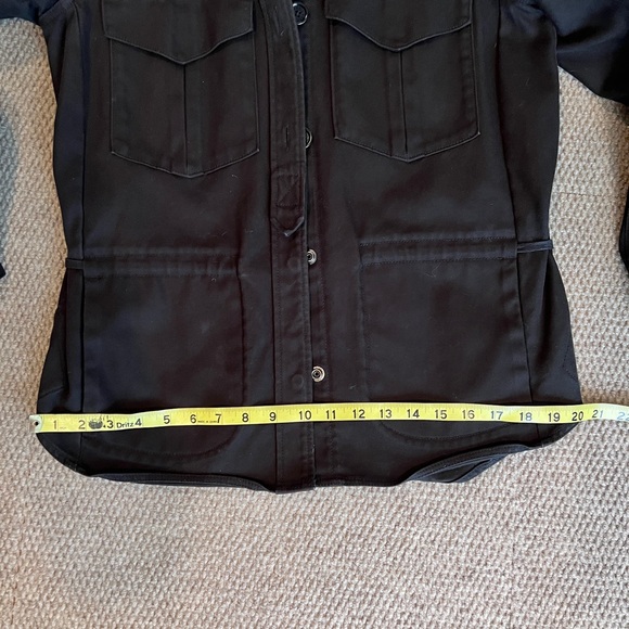 Zadig & Voltaire Black Cotton Military Style Jacket w Embroidery Size Small - Picture 16 of 16